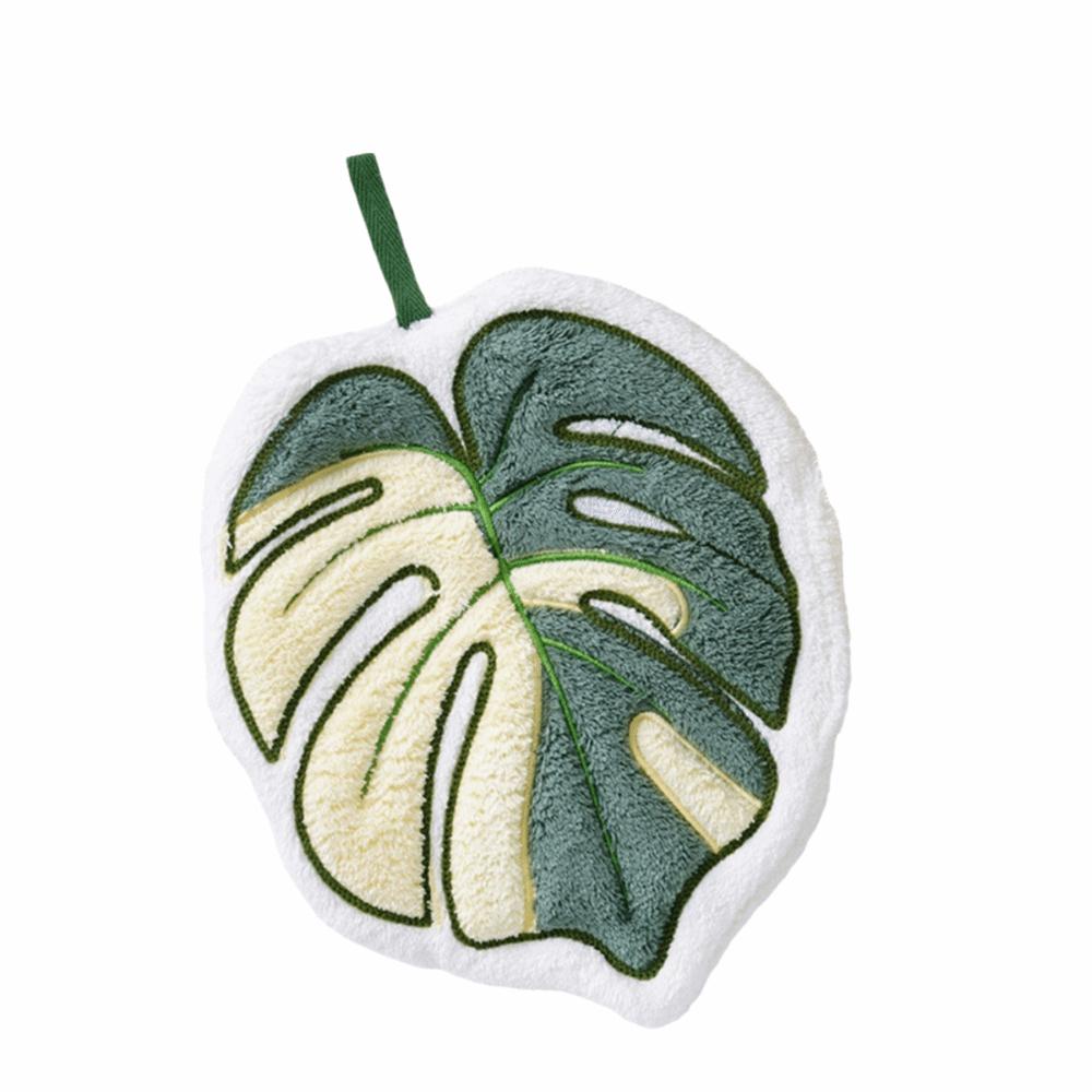 Simple Pattern Cartoon Hand Towel Plant Pattern Coral Velvet Hand Towel Hanging Hand Towel  Kitchen