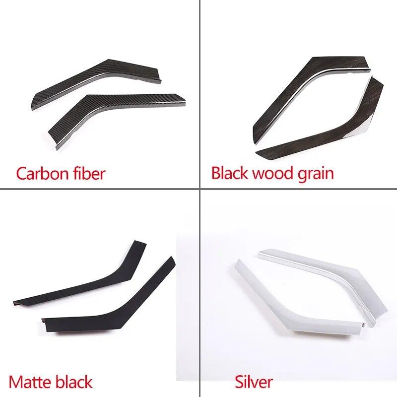For Land Rover Range Rover Evoque 2012-2018 ABS Carbon fiber/Silver Car Center Control Side Trim Strip Sticker Car Accessories