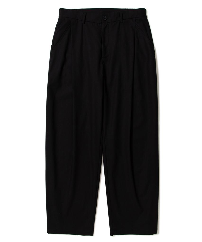 AOTT Cool Summer Linen Single-Pleat Wide Pants Black