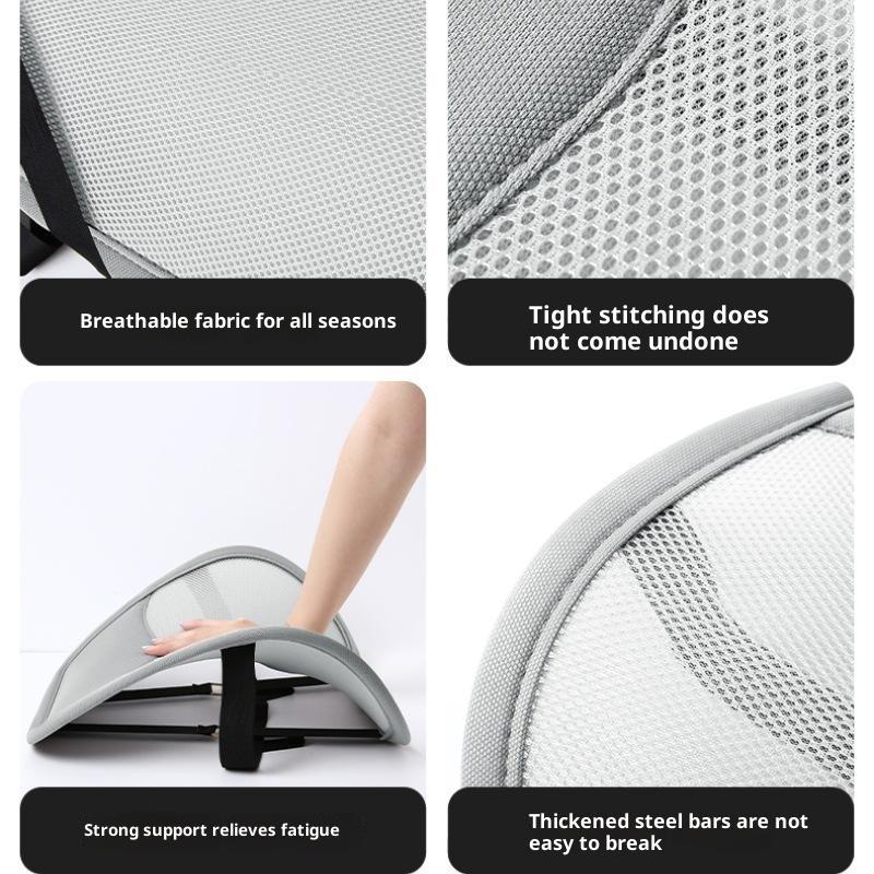 Car Seat Chair Back Cushion Ventilate Mesh Lumbar Back Brace Car Seat Chair Cushion Office Home Massage Back Cushion Universal
