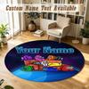 Round Rug Custom NameAmong Us Pattern Non Slip Carpet Home Floor Decor