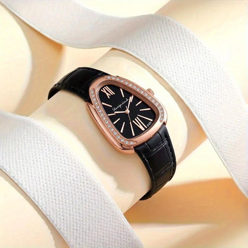 Fashion Snake Shape Dial Women Quartz Watch Casual Leather Strap Wristwatch for Ladies Clock Gift Reloj Mujer