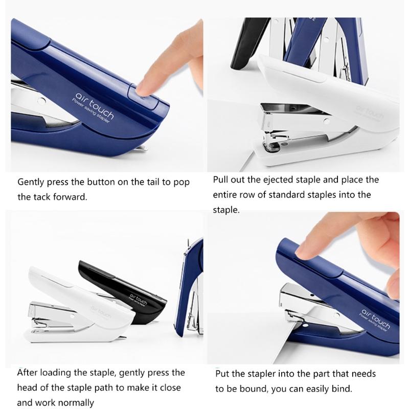 Ergonomic Office Stapler Power Saving Stapler Easy To Load Ergonomic Stapler 50 Sheets Effortless Stapler