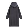Womens Oversized Hooded Longline Knit Coat Winter 2026 Warm Cotton-Padded Casual Outerwear