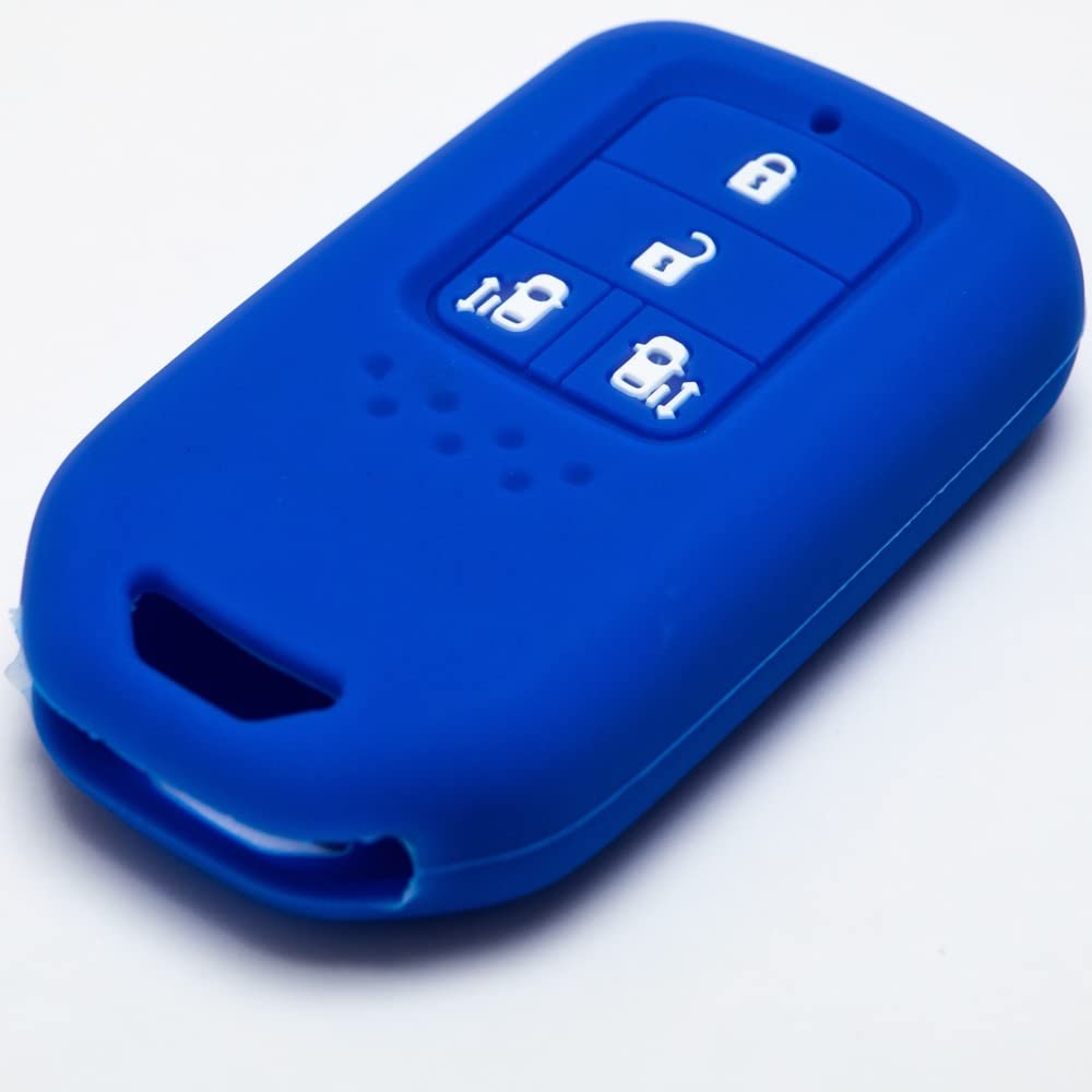 MALAKO Honda Smart Key Silicone Cover for Both Sides Slide Buttons, 4 Buttons, White,
