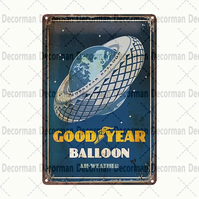 

Retro Goodyear Tire Motor Oil Tin Sign Vintage Iron Painting Wall Decor for Home Pub Bar x CM Gift Art Poster 20x30cm（7.8x11.8inch）