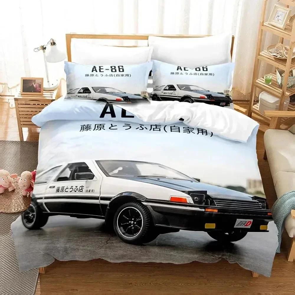 Comforter Luxury New 3D Print Initial D Ae86 Comfortable Duvet Bedding Set Children Bedroom Decoration Home Textile