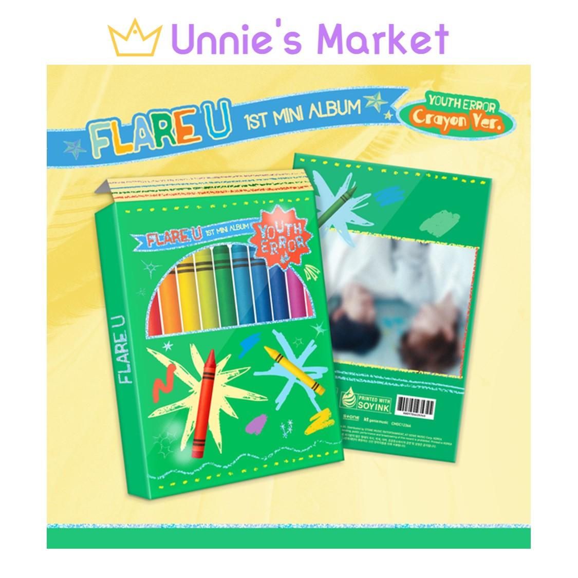 

[Pre-order] FLARE U [YOUTH ERROR] 1st Mini Album (Crayon Ver.) + Free Gift 1EA