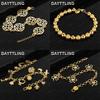 Fashion 925 Sterling Silver 18K Gold Exquisite Four Leaf Clover Flower Pendant Bracelet Women's Accessories Elegant Jewelry
