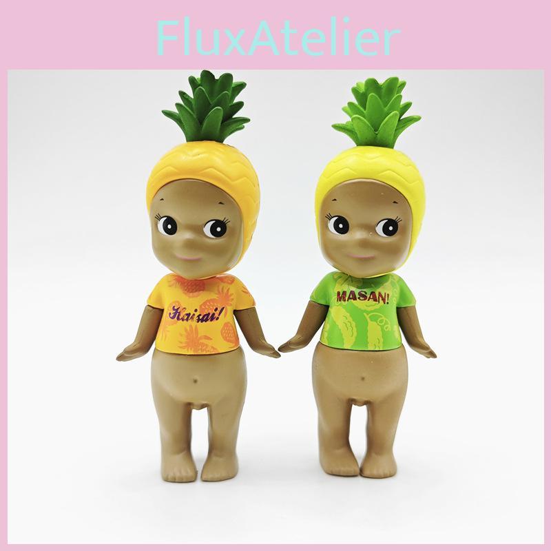 Angel Black Cute Doll Pineapple Headset Flower Shirt Blind Box Ornament Model
