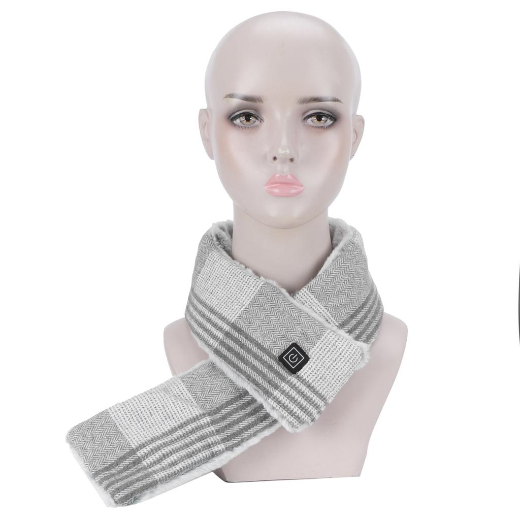 Electric Hted Scarf USB Smart Neckerchief Washable Warm Neck Gaiter for Men Women