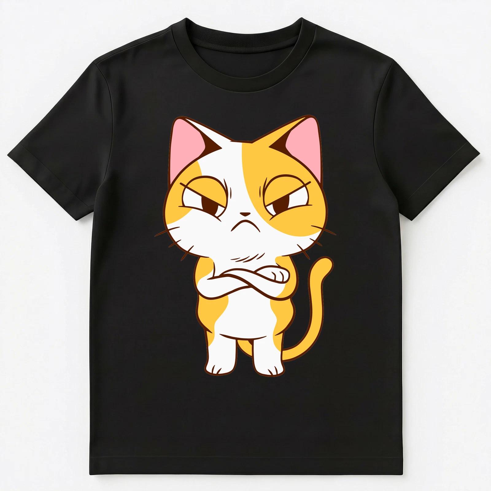 Unimpressed Disappointed Angry Kitten Unisex T-Shirt S