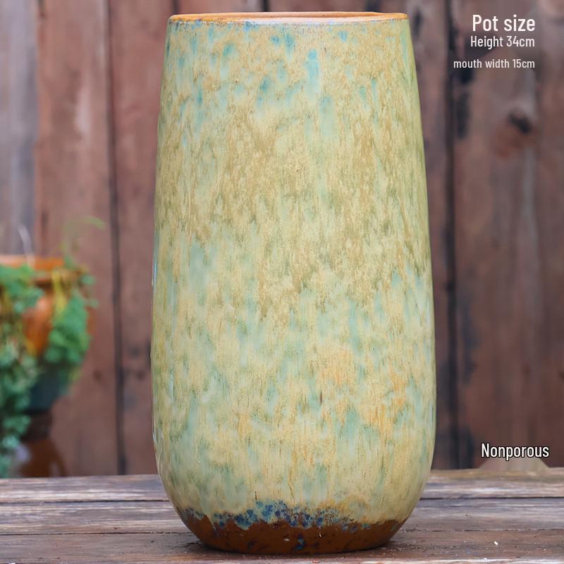 Vintage Ceramic Fish Tank Water Feature with Filtration & Oxygenation for Courtyard Landscaping and Hotel Décor