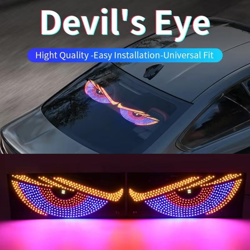 Auto Teufelsauge Licht RGB Dynamisches Dämonenauge Dekoratives Licht LED Display Dekor Pixel Panel Windschutzscheibe USB 5V Mehrfachmodus Lampe