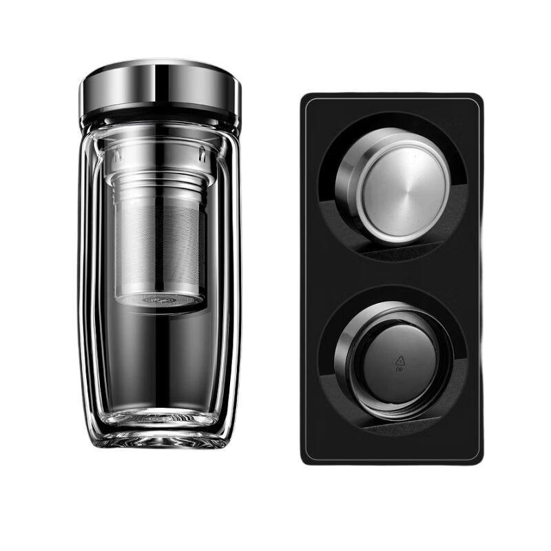 Double-Layer Glass Tea Infuser Cup