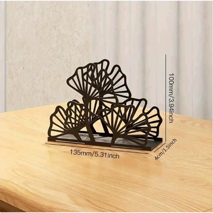 Ginkgo Leaf Metal Napkin Holder: New Chinese Style Towel Rack for B&B or Hotel Display