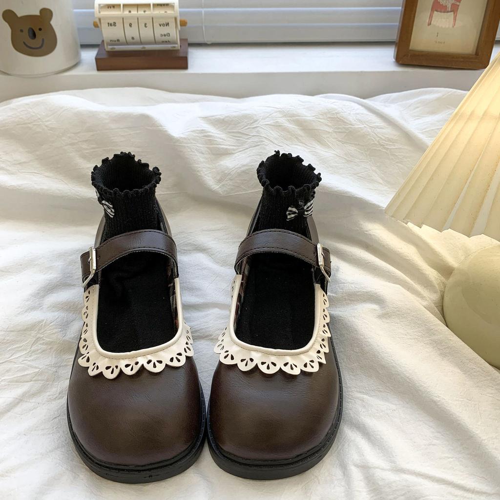 Japanese Student Jk Uniform Shoes Spring Soft Sister College Style Mary Jane Single Shoes Retro Comfortable Small Leather Shoes Ladies