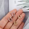 Simple Geometry Circle Women Men Silver Plated Party Accessories Hoop Earrings Huggie Earrings Fashion Jewelry Gift Ear Clips