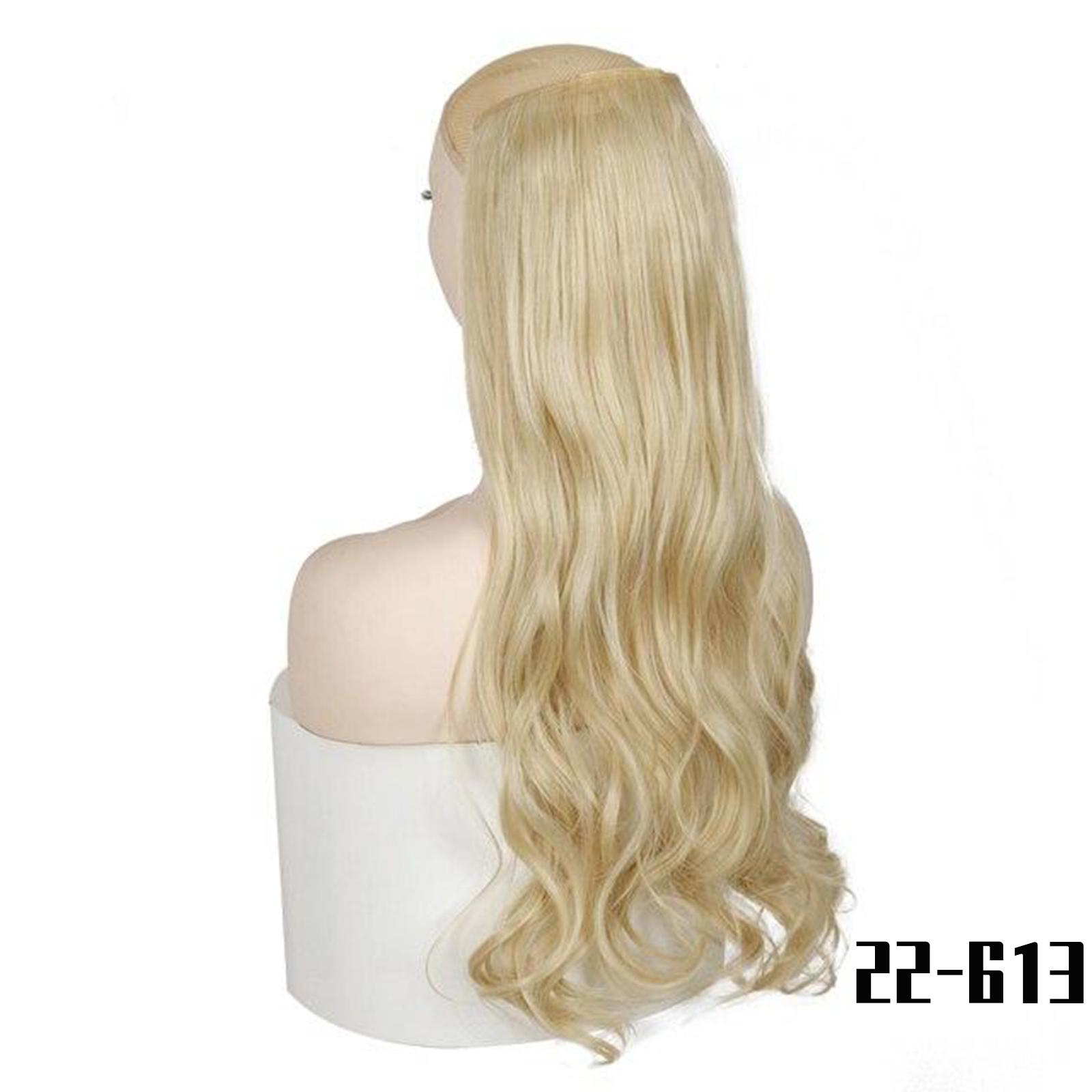 

Женский длинный прямой волнистый парик для наращивания волос, парик из синтетического волокна, 5 зажимов, черный, коричневый, светлый, вечерние, косплей, повседневное использование