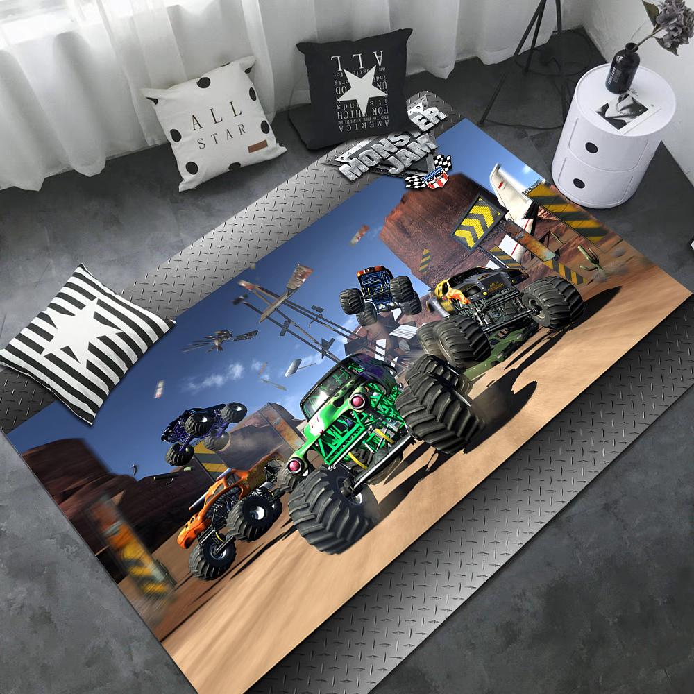 Cartoon Monster Jam Door Mat Nordic Style Bedroom Living Room Doormat Home Balcony Anti-Slip Alfombra