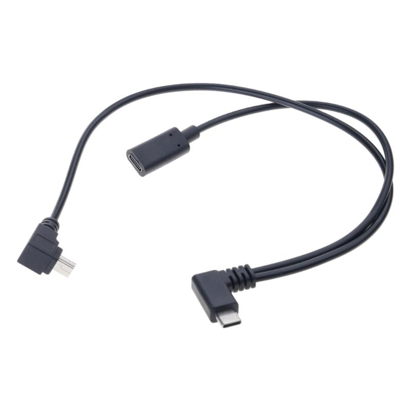 

Type C to Small USB OTG Cable with Charging Port Enables Simultaneous Data Transfer and Device Powering Plastic Texture 1