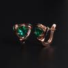 925 Sterling Silver Earrings 2.20ct Created Triangle 7.0mm Emerald Nano Fine Jewelry for Women's Wedding and Party Wear