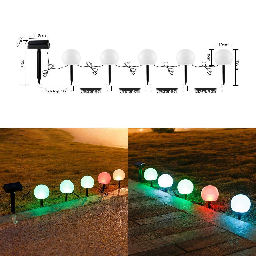 Rainproof Solar Sphere Garden Lamp for Outdoor Lawn and Courtyard