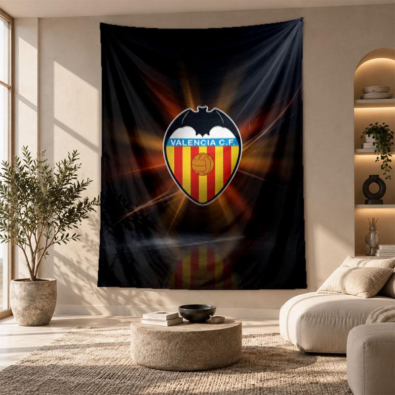 Decorative Tapestry,Valencia FC Printed Wall Art, Lightweight Wall Hanging For Bedroom Background