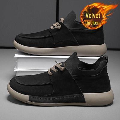 2025 Men's Autumn/Winter Sock-Style Non-Slip Sports Shoes with Velvet Lining