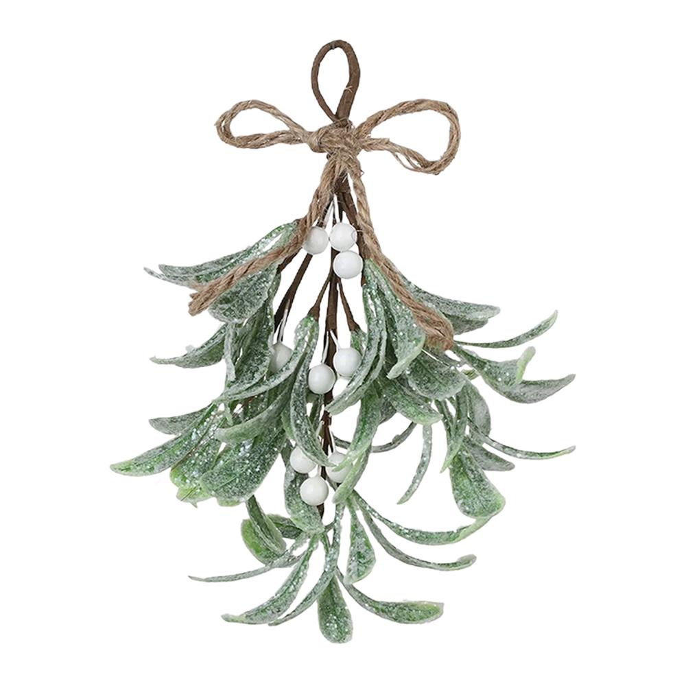 Artificial Christmas Mistletoe Plant Artificial Mistletoe Fake Sprigs Bunches Stems Festive Fake Flowers Durable Christmas Decor