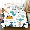 Cartoon Dinosaur Duvet Cover Kawaii Dinosaurs Comforter Cover Jungle Ancient Animals Bedding Set For Girls Boys Full King Size