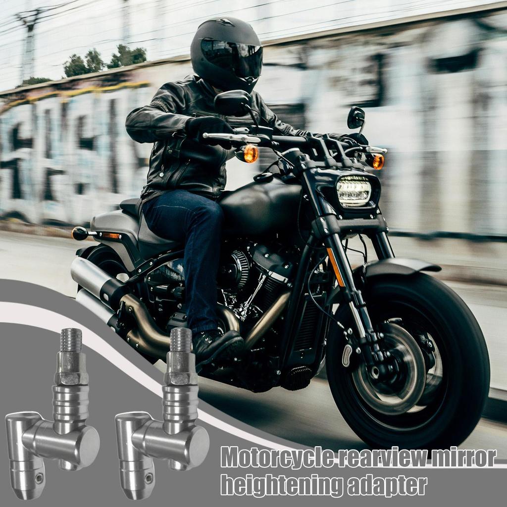 Verstellbare Spiegelverlängerungen Motorrad Rückspiegelhalterung Erhöhungen 2 Stück 360 Grad verstellbare Halterung Ersatz für