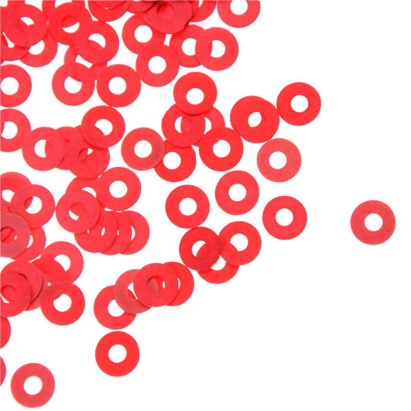100Pcs 3Mm Red Motherboard Screw Insulating Fiber Washers  Sale