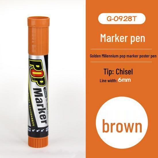 Jin Wannian POP 12-Color 6mm Chisel Tip Marker Set for Posters and Ads