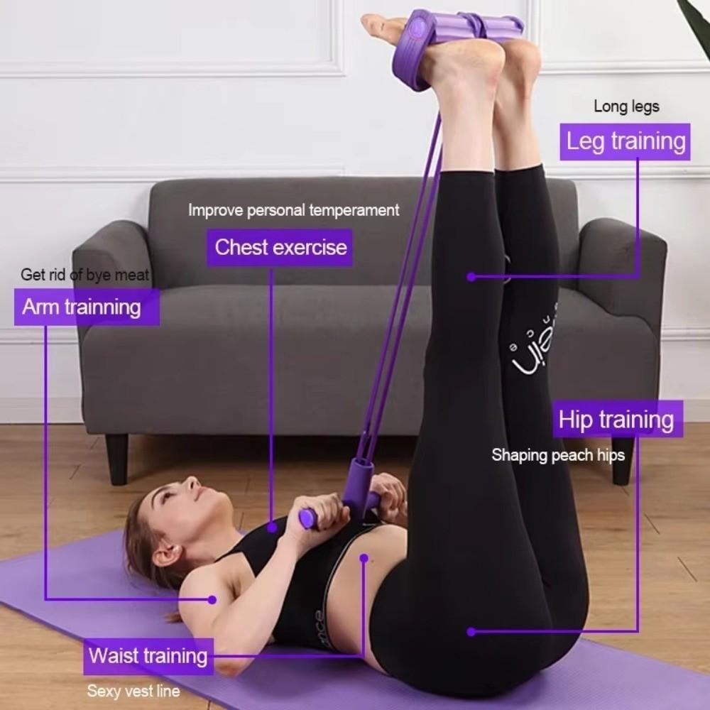 Tension Rope Belly Resistance Band 4-8 Tube Elastic Bands New Elastic Pedal