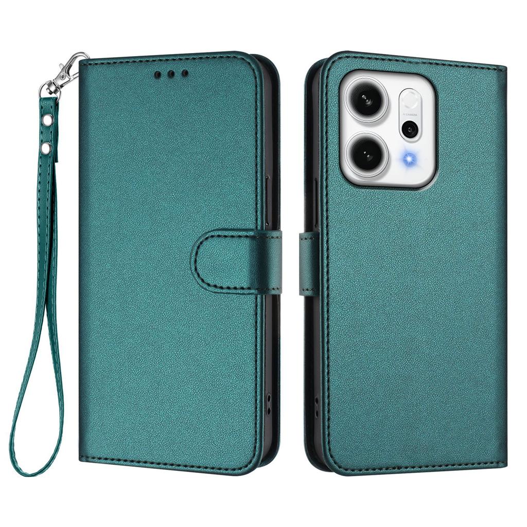 For Oppo Reno14 Pro 5G (Global) Leather Case Wallet Stand Phone Cover with Wrist Strap