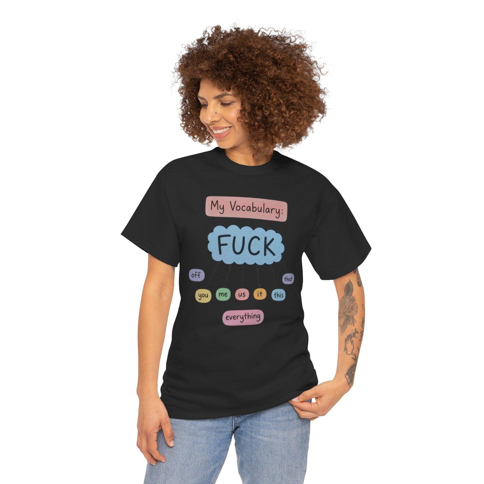 Funny My Vocabulary Shirt, Sarcastic Adult Humor T-Shirt, Funny Swear Word Tee, Novelty Graphic Shirt, Unisex Comedy Gift S