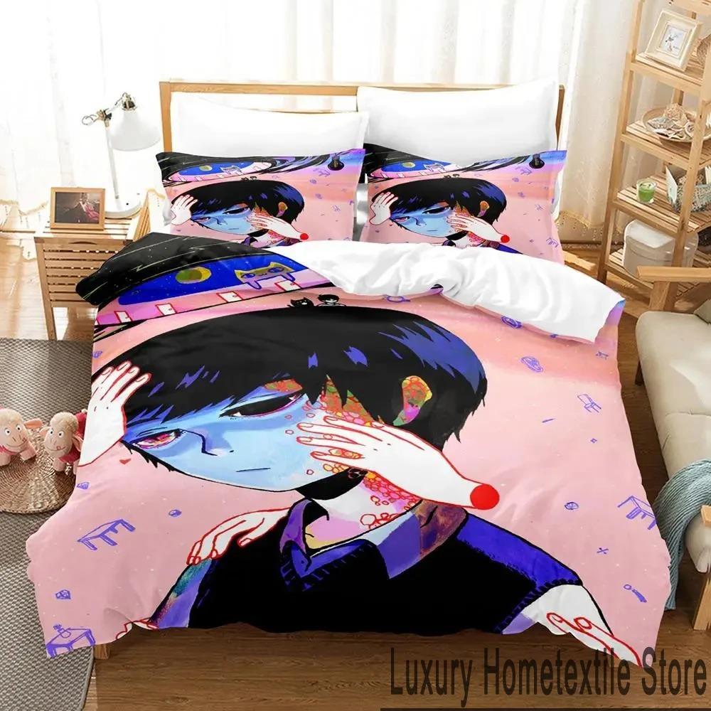3D Print Anime Omori Bedding Set Boys Girls Twin Queen King Size Duvet Cover Pillowcase Bed boys Adult Home Textileextile