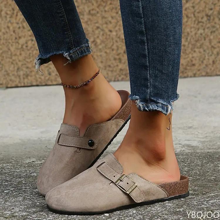 Fashion Classic Couple Slippers Woman Man Cork Birken Sandals Luxury Brand Design Buckle Strap Flat Footbed Loafer Mules