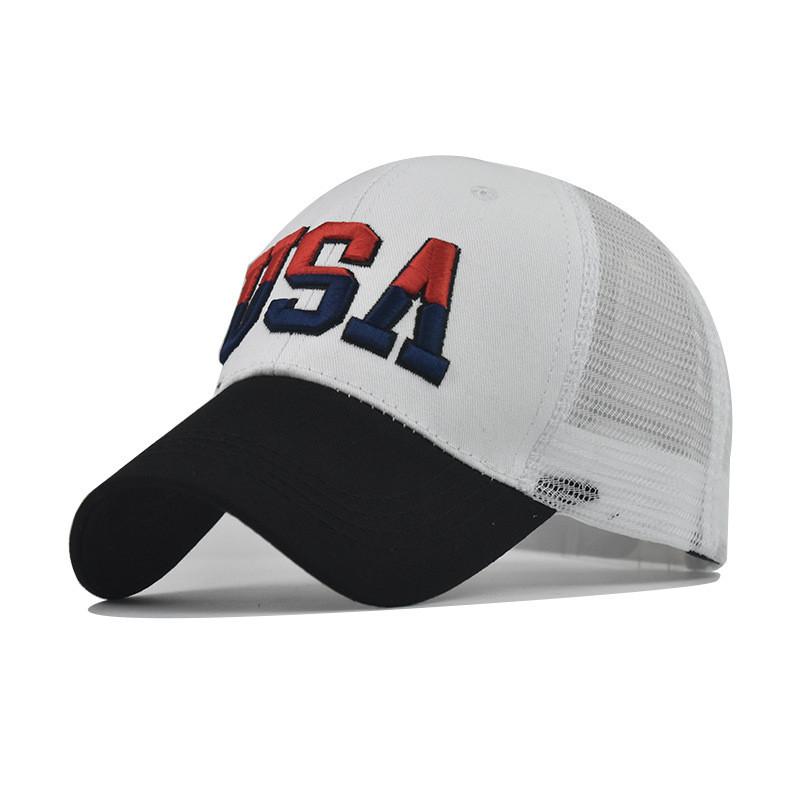 Klassieke Baseballpet met USA Borduurwerk en Verstelbare Pasvorm voor Mannen Zomer Casual Kleding