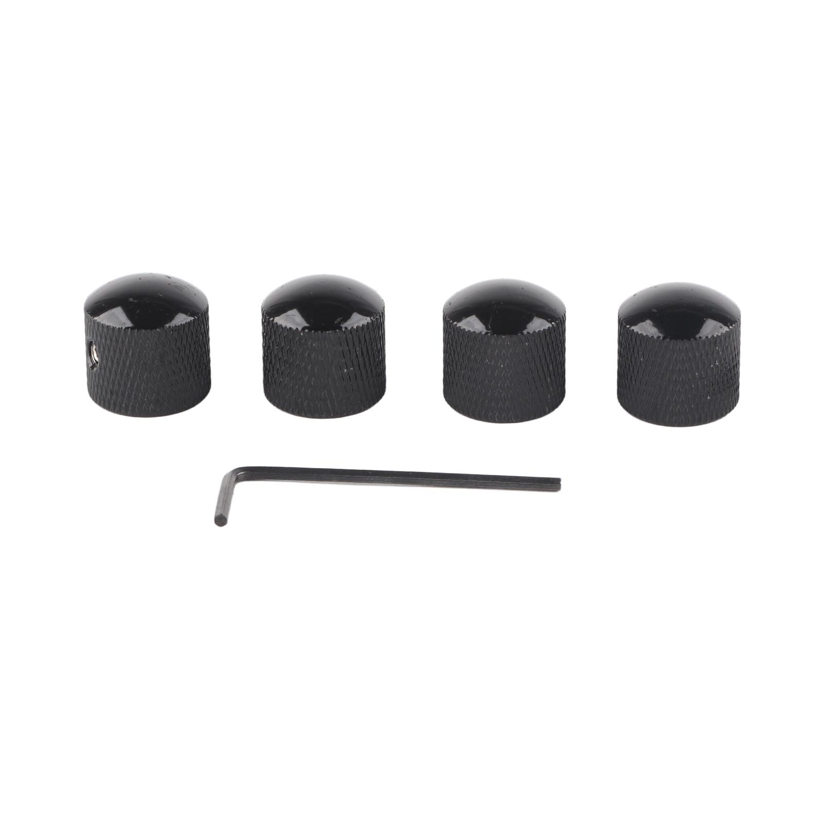 4Pcs Electric Guitar Knob Aluminum Alloy with Hex Wrench Musical Instrument Accessories