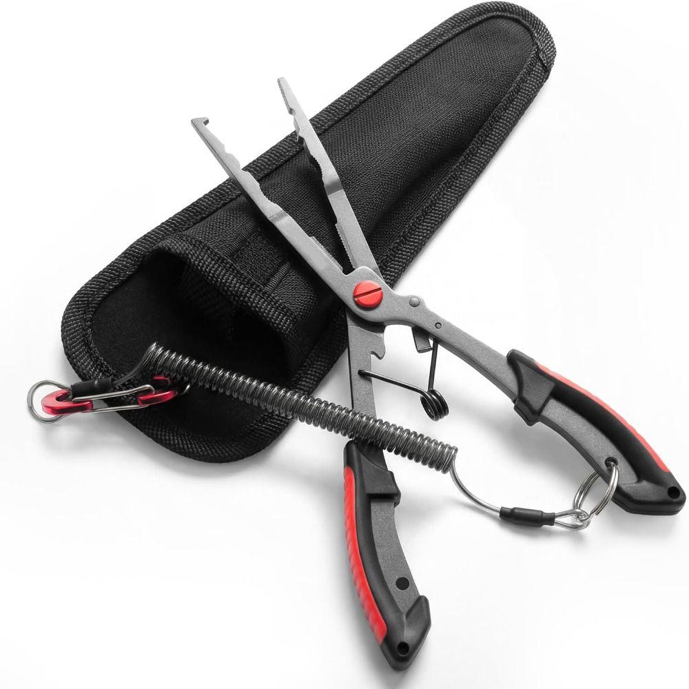 Stainless Steel Fishing Pliers Tool Non-Slip Grip Line Cutter Fish Hook Remover Tool Fishing Gear