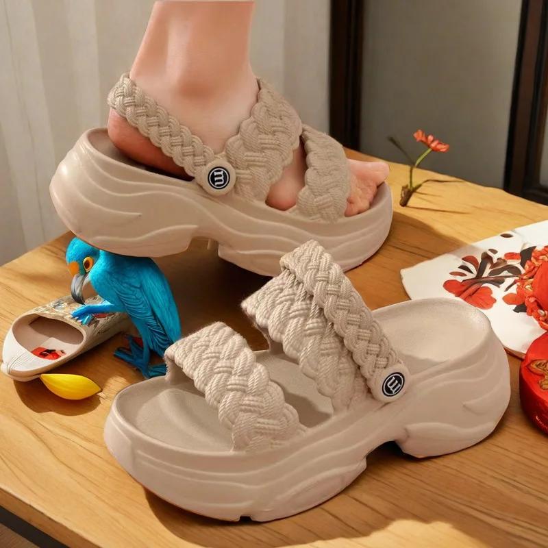 Fashion Summer Fashion Thick Bottom Comfortable Anti-Skid Lightweight Casual Women Slipper Beach Shoes