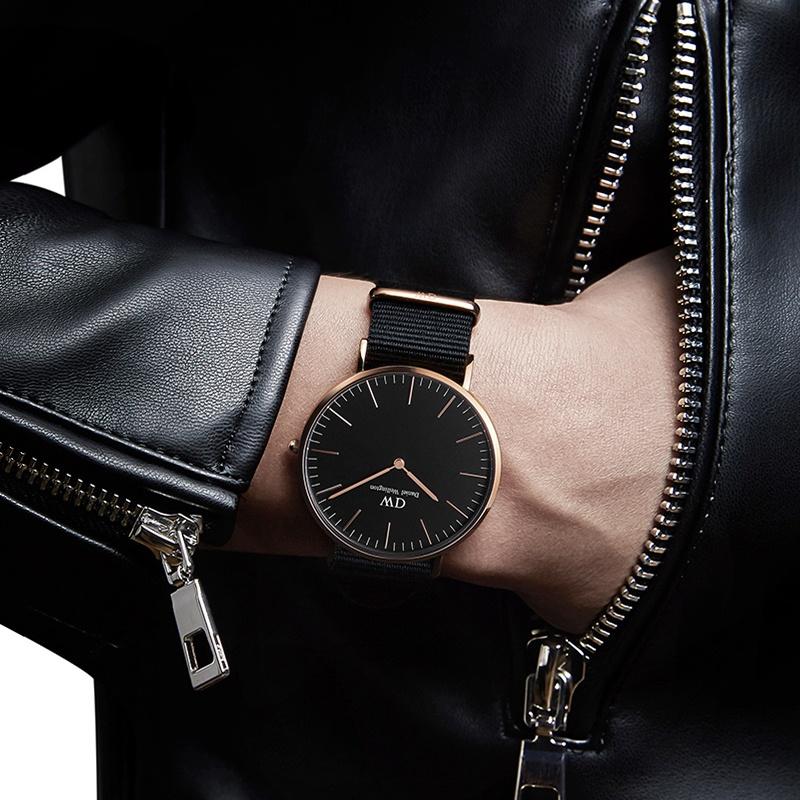 DANIEL WELLINGTON Watch CLASSIC Series Watch Quartz Movement White Dial Women's Watch Textured White Dial DW00100259