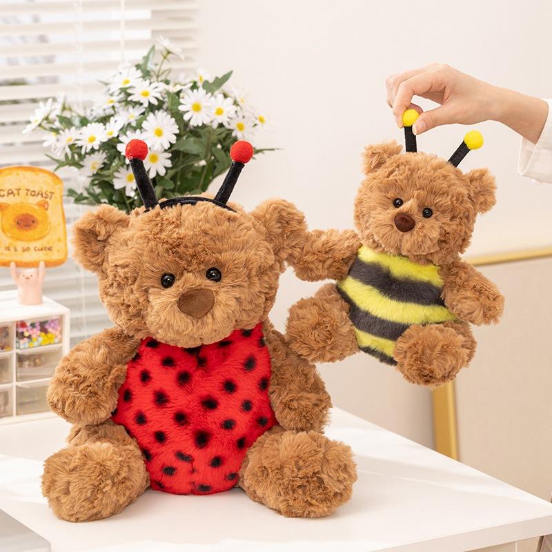 Cute Cute Bear Turned Into Bee Ladybug Doll Plush Toy Hug Bear Insect Doll Children's Doll