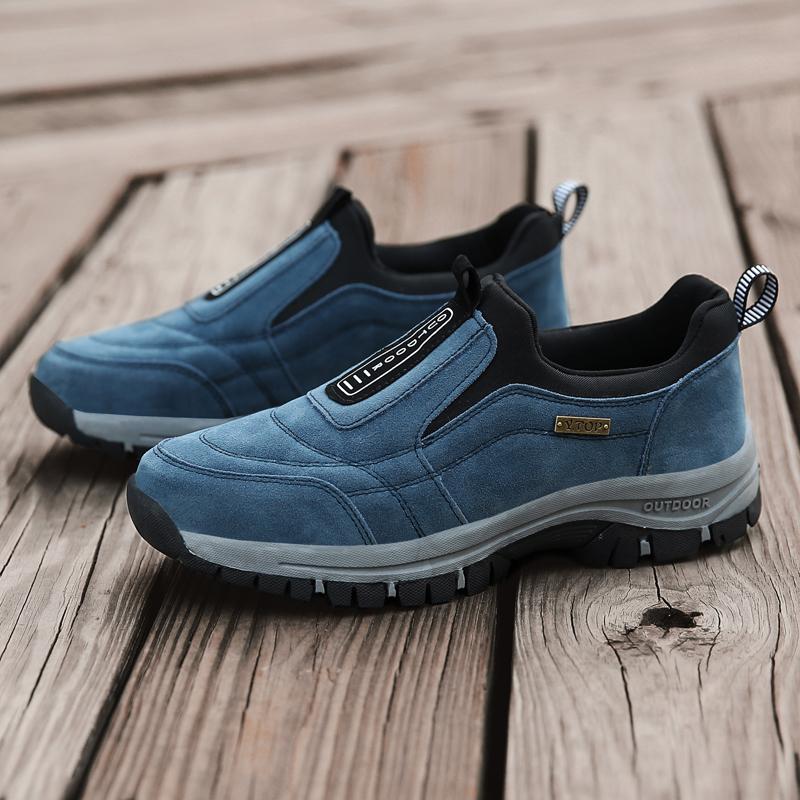 Zapatos de exterior para hombre de gran tamaño, zapatillas de deporte, zapatos de cuero de ante, zapatos de senderismo para hombre