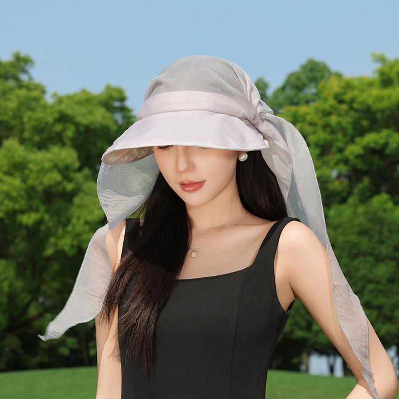 Summer Sun Protection Hat With Wide Brim Foldable Lightweight For Women