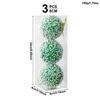 3Pcs/Set Shiny Christmas Ball 8CM Xmas Ornament Ball Durable Christmas Tree Balls  Home