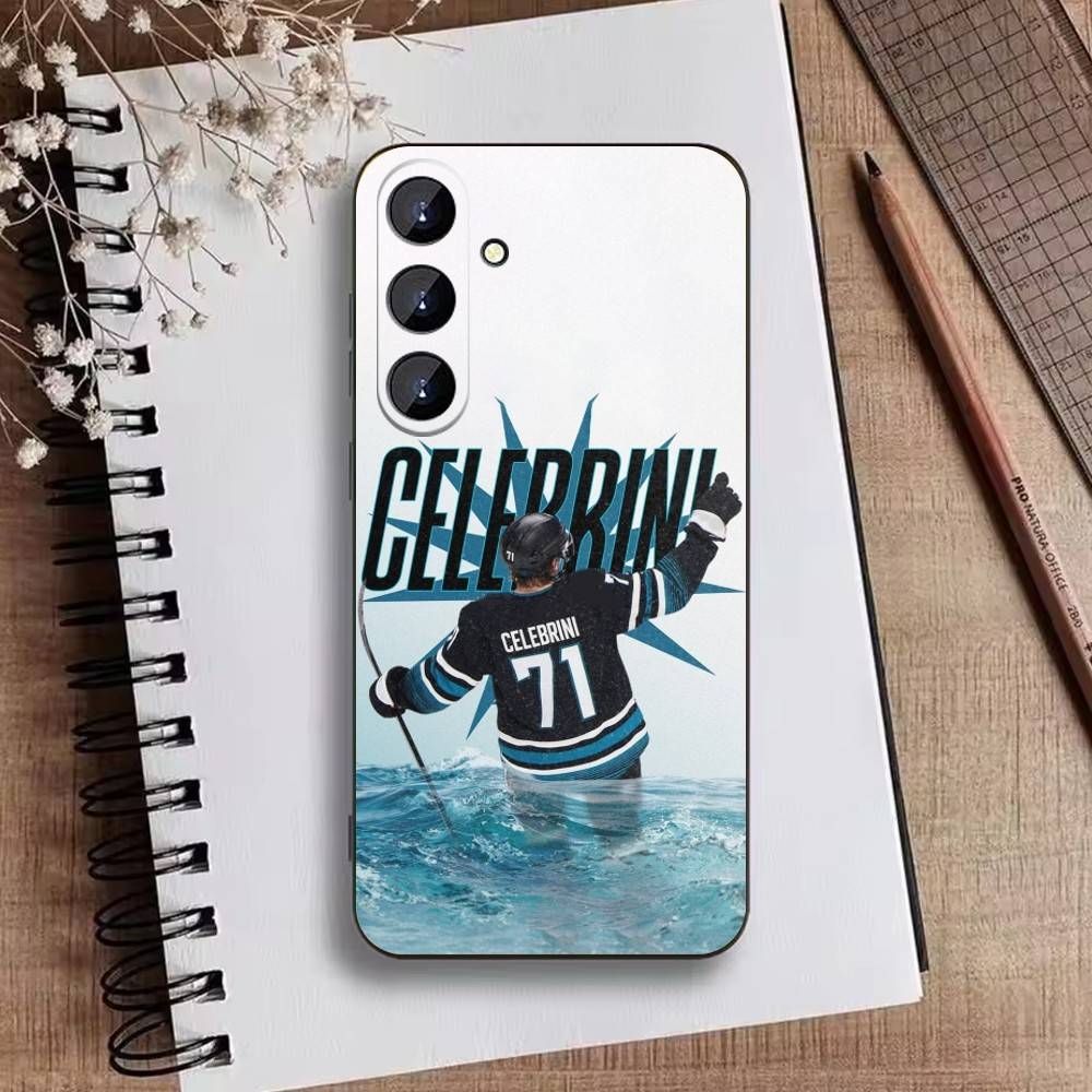 

Чехол для телефона Macklin Celebrini San Jose Sharks для Samsung Galaxy A73, A21s, A22, A31, A52, A53, A71, A41 Мягкий черный корпус Samsung a71 5g