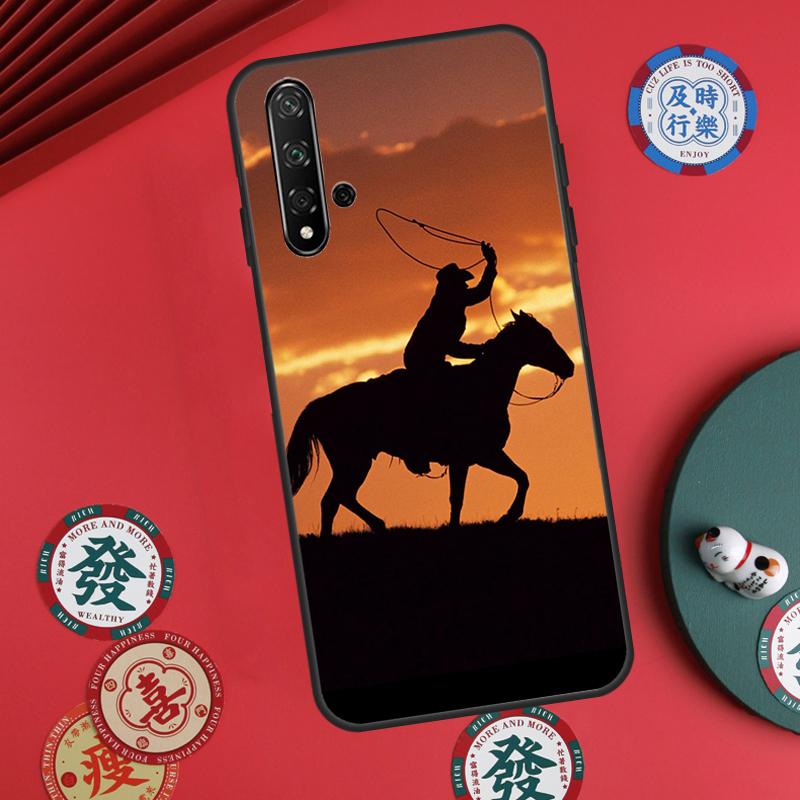 Rodeo Cowboy Lasso Horses For Huawei Nova Y73 Y72 Y61 Y91 Y90 Y70 Y60 12s 12i 11i 8i 9 10 SE P60 Pro P30 P40 Lite Case